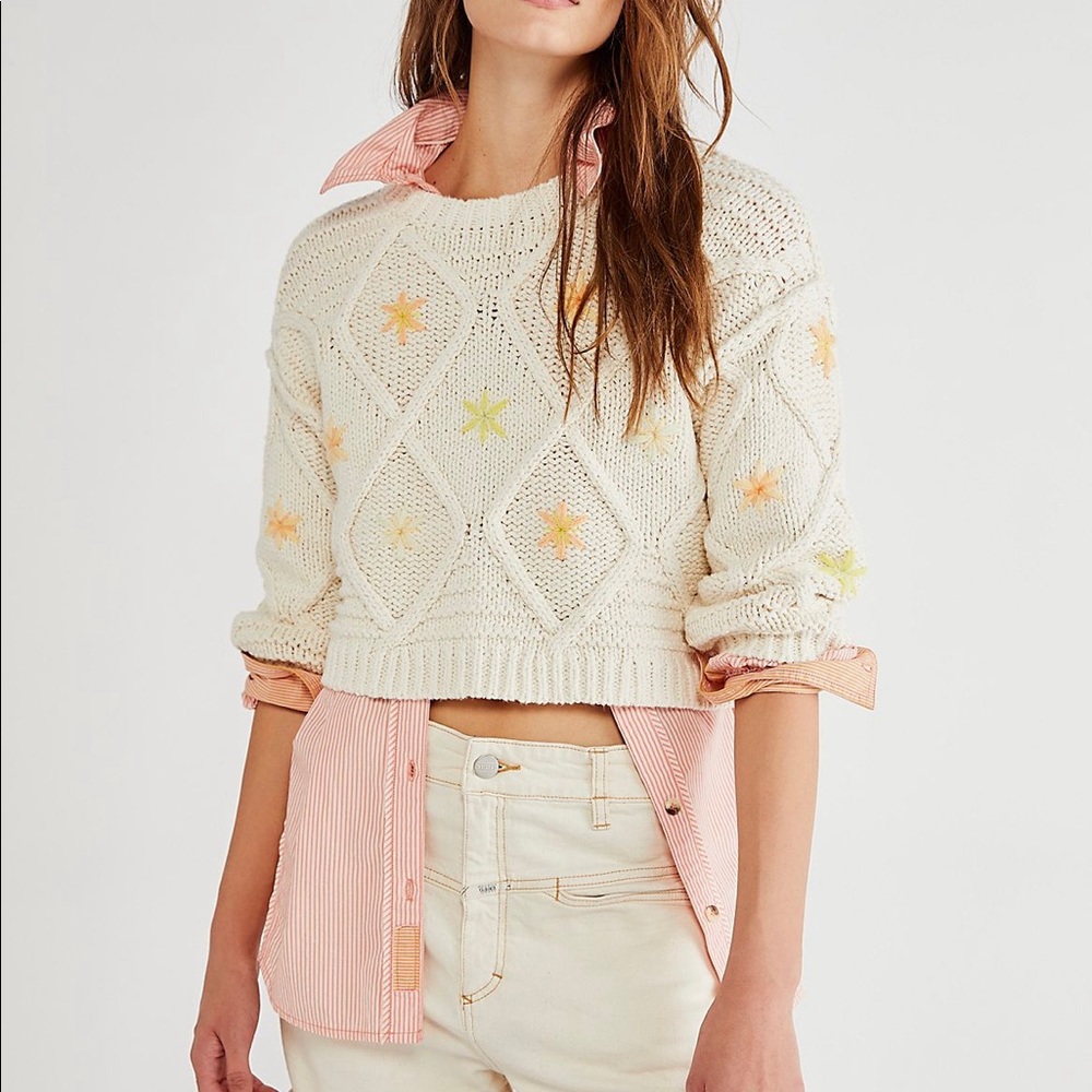 Free people Maise pullover. Perfect spring sweater